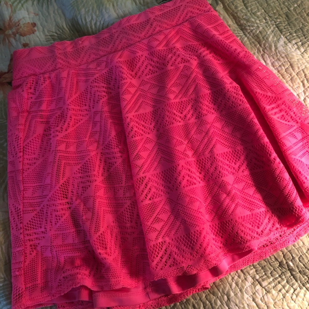 Hot pink skirt